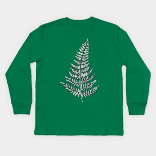 Botanical Fern Drawing Kids Long Sleeve T-Shirt